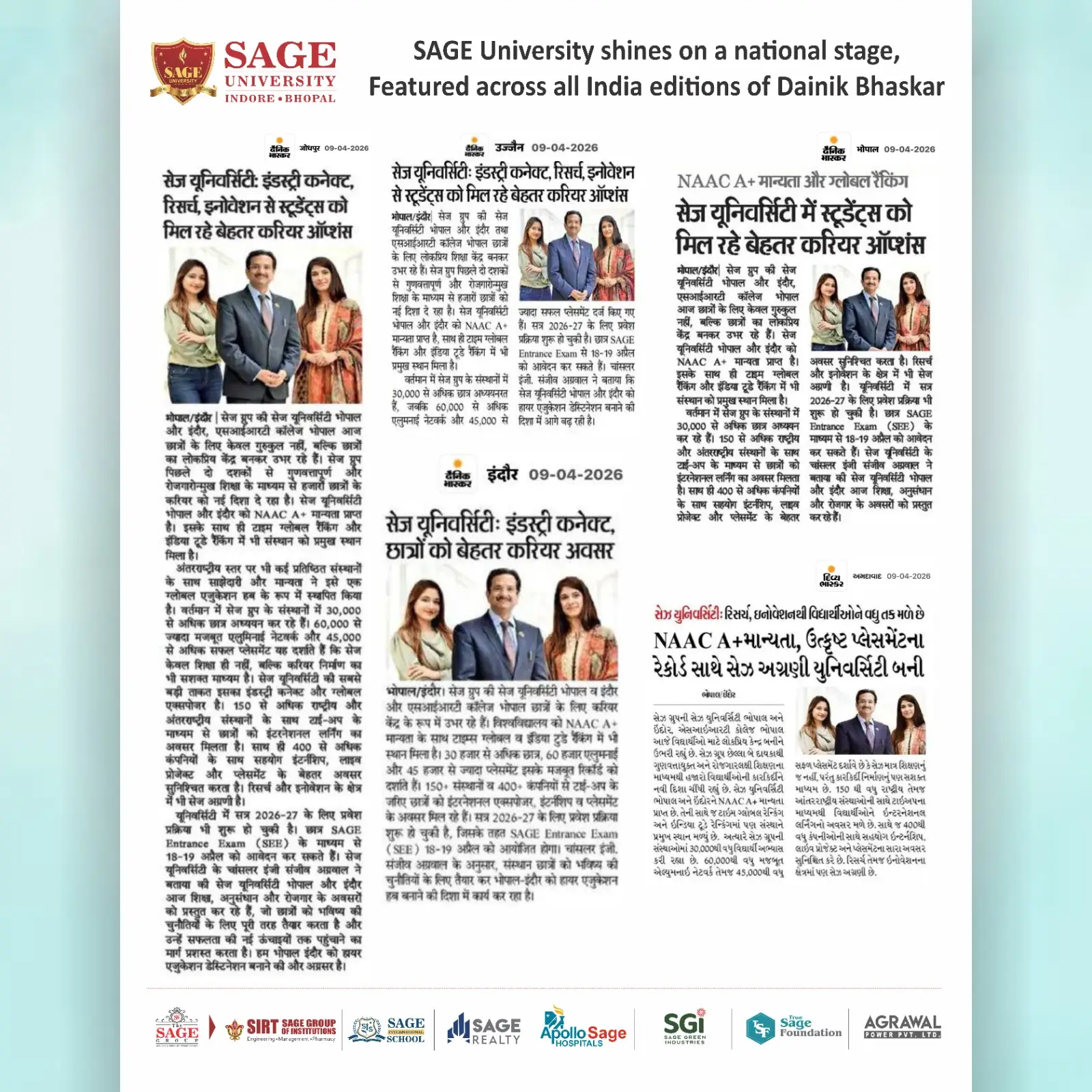 SAGE University Offers Better Career Opportunities with Industry-Driven Education